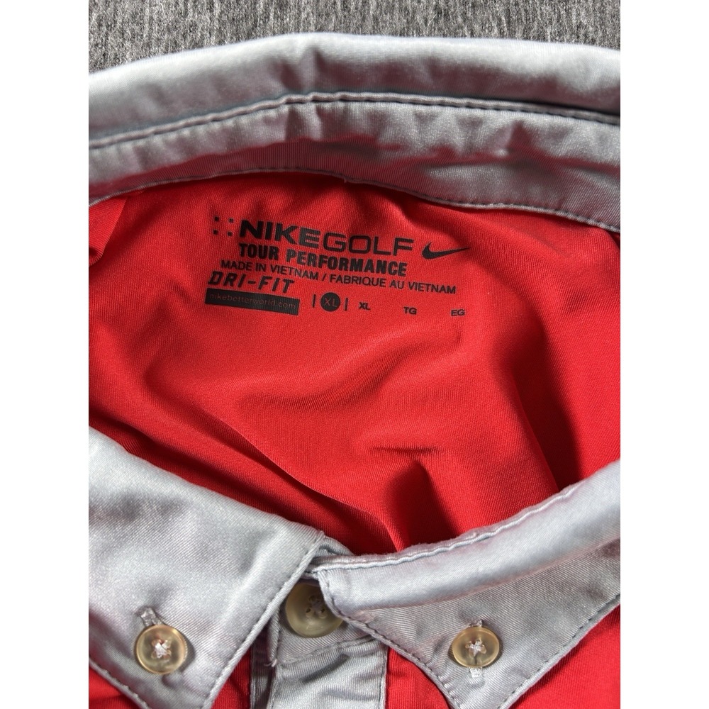 Nike Golf Tour Performance Dri-Fit‎ Stretch Short Sleeve Red Polo Size XL - Picture 2 of 7
